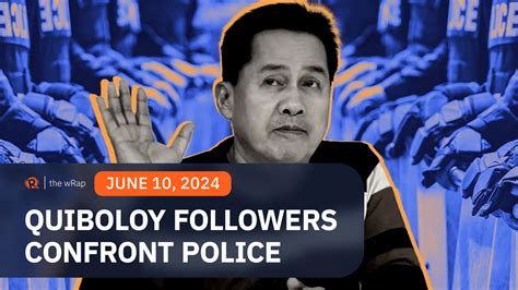 High tension in Davao as Quiboloy followers confront cops out.